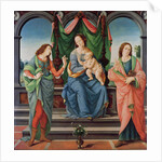 The Virgin and Child between Saint John and Saint Sebastian by Lorenzo di Credi