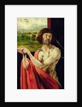 Detail of Saint Sebastien and landscape from the Isenheim altarpiece, inner wing, c.1512-16, by Matthias Grunewald