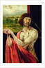 Detail of Saint Sebastien and landscape from the Isenheim altarpiece, inner wing, c.1512-16, by Matthias Grunewald