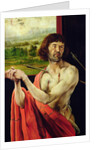 Detail of Saint Sebastien and landscape from the Isenheim altarpiece, inner wing, c.1512-16, by Matthias Grunewald