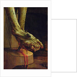 Detail of Christ's foot by Matthias Grunewald
