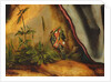 Visit of Saint Anthony to Saint Paul the hermit Detail of the crest of Guido Gersi from the Isenheim altarpiece, c.1512-16 by Matthias Grunewald