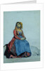 Woman of Procida, seated by Antoine Auguste Ernest Herbert or Hebert