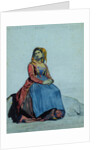 Woman of Procida, seated by Antoine Auguste Ernest Herbert or Hebert