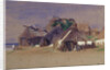 Fishermen's huts on the coast by Antoine Auguste Ernest Herbert or Hebert