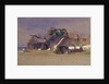 Fishermen's huts on the coast by Antoine Auguste Ernest Herbert or Hebert