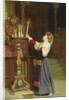 Girl with a candle, 1908 by Remy Cogghe