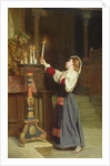 Girl with a candle, 1908 by Remy Cogghe