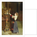 Girl with a candle, 1908 by Remy Cogghe