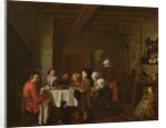 Interior scene, family meal by Jan Josef the Elder Horemans