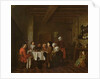 Interior scene, family meal by Jan Josef the Elder Horemans