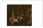 Interior scene, family meal by Jan Josef the Elder Horemans