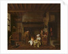Interior scene, next to the chimney by Jan Josef the Elder Horemans