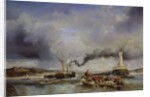 View of the port of Boulogne from the sea, 1843 by Louis Eugene Gabriel Isabey