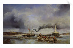 View of the port of Boulogne from the sea, 1843 by Louis Eugene Gabriel Isabey
