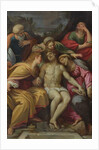 Lamentation of Christ with St John, Mary Magdalene, Mary-Salomé, Joseph of Arimathea and the Virgin by Francesco Albani