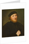 Portrait of a Man in a Black Toque by Paris Bordone