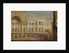View of the Palace and Queen Joanna I of Naples by Italian School