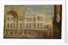 View of the Palace and Queen Joanna I of Naples by Italian School