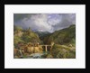 Village and Bridge of Crevola on the road from Simplon to Domodossola, 1832 by Jean Charles Joseph Remond