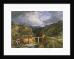 Village and Bridge of Crevola on the road from Simplon to Domodossola, 1832 by Jean Charles Joseph Remond