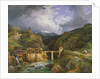 Village and Bridge of Crevola on the road from Simplon to Domodossola, 1832 by Jean Charles Joseph Remond