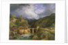 Village and Bridge of Crevola on the road from Simplon to Domodossola, 1832 by Jean Charles Joseph Remond