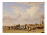 Noble Carriage on the Beach at Scheveningen, 1660 by Adriaen van de Velde