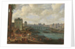 The Seine and La Porte de la Conférence, c.1689 by Pieter I Casteels