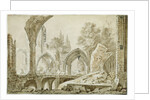 Interior of the Church of Sainte-Geneviève in Ruins, 1807 by Denise (fl.1779-97) Duchateau