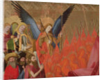 Angels and elected officials, detail of the Coronation of the Virgin, 1453-54 by Enguerrand Quarton