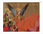 Angels and elected officials, detail of the Coronation of the Virgin, 1453-54 by Enguerrand Quarton