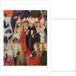 Prelates and saints, detail of the Coronation of the Virgin, 1453-54 by Enguerrand Quarton