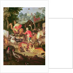 Earthly Paradise, detail of the right part, animals in pairs by Jan the Elder Brueghel