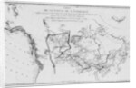 Map of North America, plotting the expeditions of Sir Alexander Mackenzie in 1789 and 1798 to the Arctic Ocean by French School