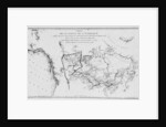 Map of North America, plotting the expeditions of Sir Alexander Mackenzie in 1789 and 1798 to the Arctic Ocean by French School