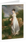 Full-length Portrait of Madame Visconti, wife of the former ambassador of the Cisalpine Republic, France by Francois Pascal Simon Baron Gerard