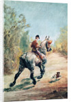 Trotting Horseman with a Little Dog, 1879 by Henri de Toulouse-Lautrec