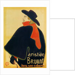 Aristide Bruant in his Cabaret, 1893 by Henri de Toulouse-Lautrec