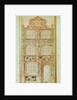 Proposal for the facade of a three-story house and a gable by Hans Holbein the Younger