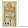 Proposal for the facade of a three-story house and a gable by Hans Holbein the Younger
