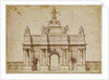 Proposal for the Arc de Triumphe, rue Saint-Antoine, Paris, c.1668 by Charles Le Brun