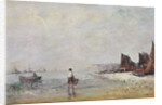 Fisherman in Villerville, Low Tide by Eugene Louis Boudin