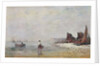 Fisherman in Villerville, Low Tide by Eugene Louis Boudin