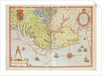 Admiranta Narratio... Map of Virginia, 1585-1588 by Theodor de Bry