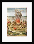 Admiranta Narratio, the Celebration of a Victory around a Fire, 1585-88 by Theodor de Bry