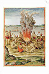 Admiranta Narratio, the Celebration of a Victory around a Fire, 1585-88 by Theodor de Bry