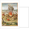 Admiranta Narratio, the Celebration of a Victory around a Fire, 1585-88 by Theodor de Bry