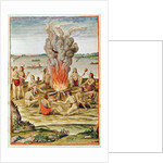 Admiranta Narratio, the Celebration of a Victory around a Fire, 1585-88 by Theodor de Bry