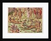 Navigatio in Brasiliam Americae, Immolation of a Barbarian, 1563 by Theodor de Bry